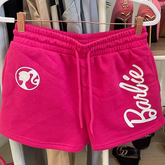 NWT Hot Pink Barbie Logo Shorts - Picture 3 of 10